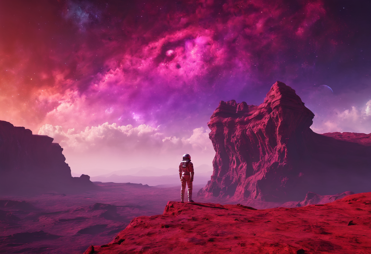 Astronaut on the moon — an SDXL output from the API call above